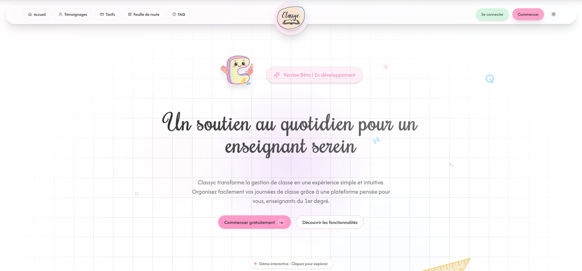Classyc - Application web de gestion de classe développée par KODY Lyon
