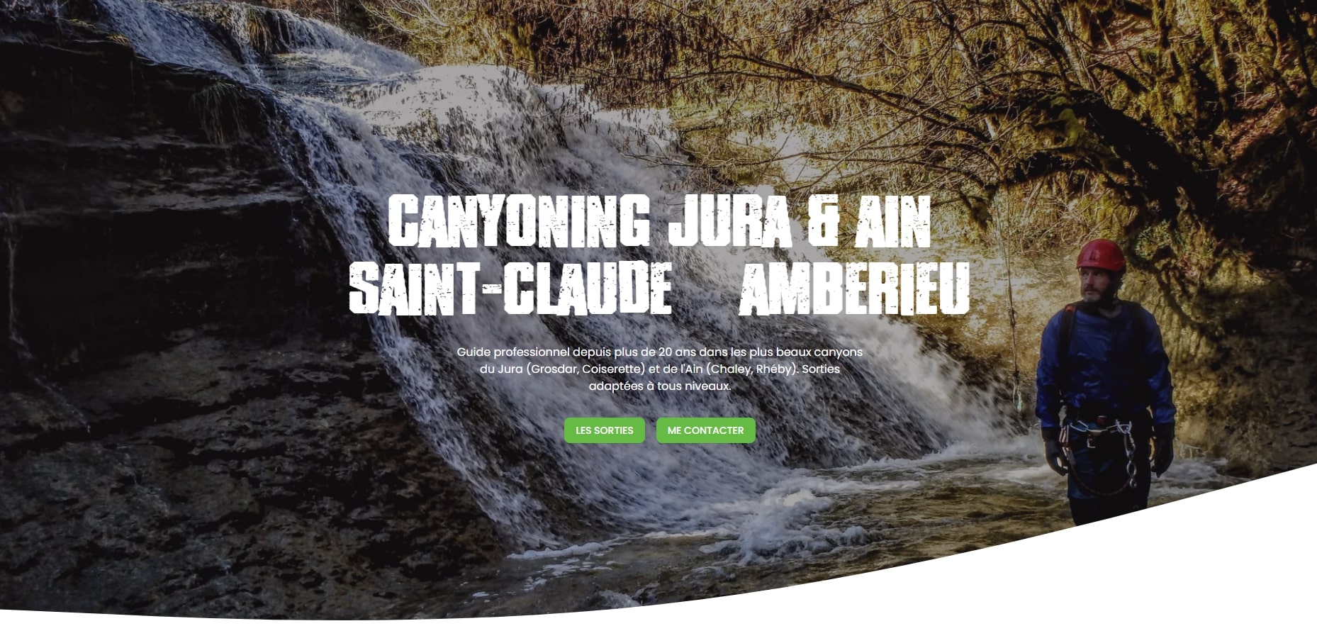 Sources & Nature - Site web canyoning développé par KODY Lyon